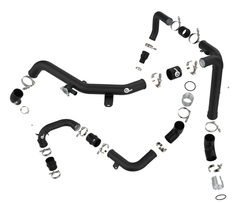 BladeRunner Aluminum Hot and Cold Charge Pipe Kit Black