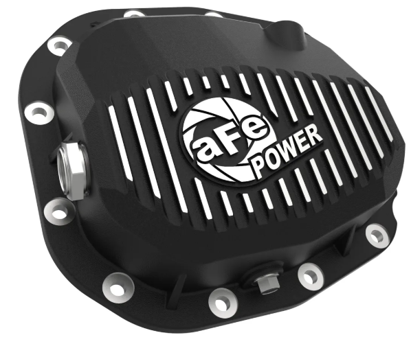 Pro Series Rear Differential Cover Black w/ Machined Fins