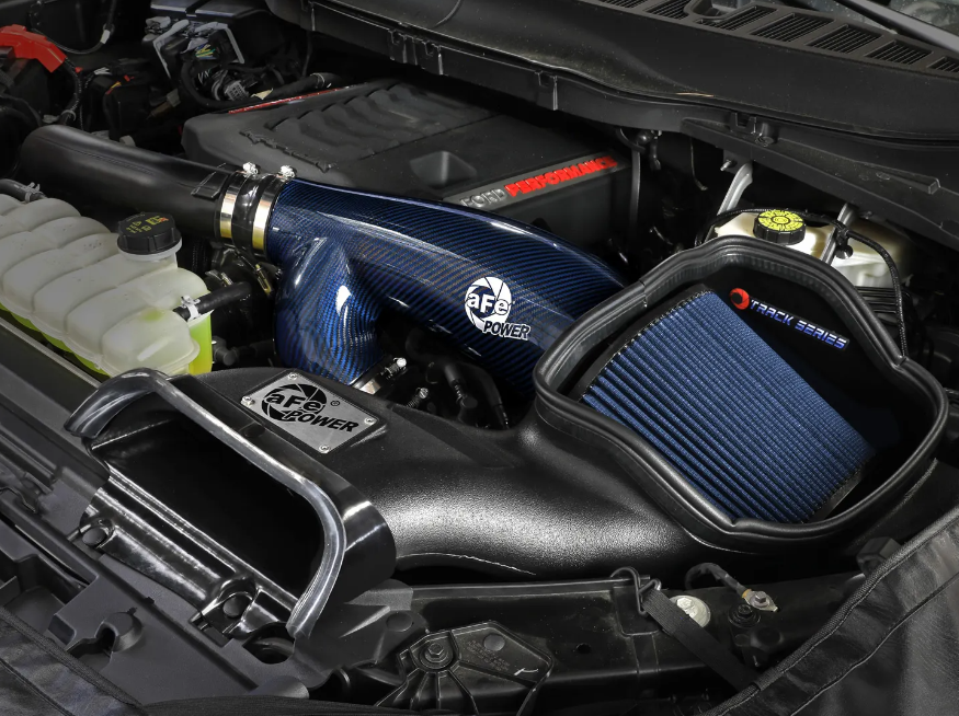 Track Series Blue Kevlar Carbon Fiber Cold Air Intake System w/ Pro 5R Filter