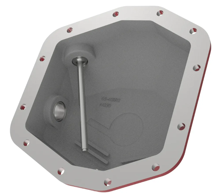 Pro Series Rear Differential Cover Red w/ Machined Fins
