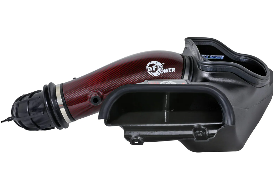 Track Series Red Kevlar Carbon Fiber Cold Air Intake System w/ Black Pro 5R Filter