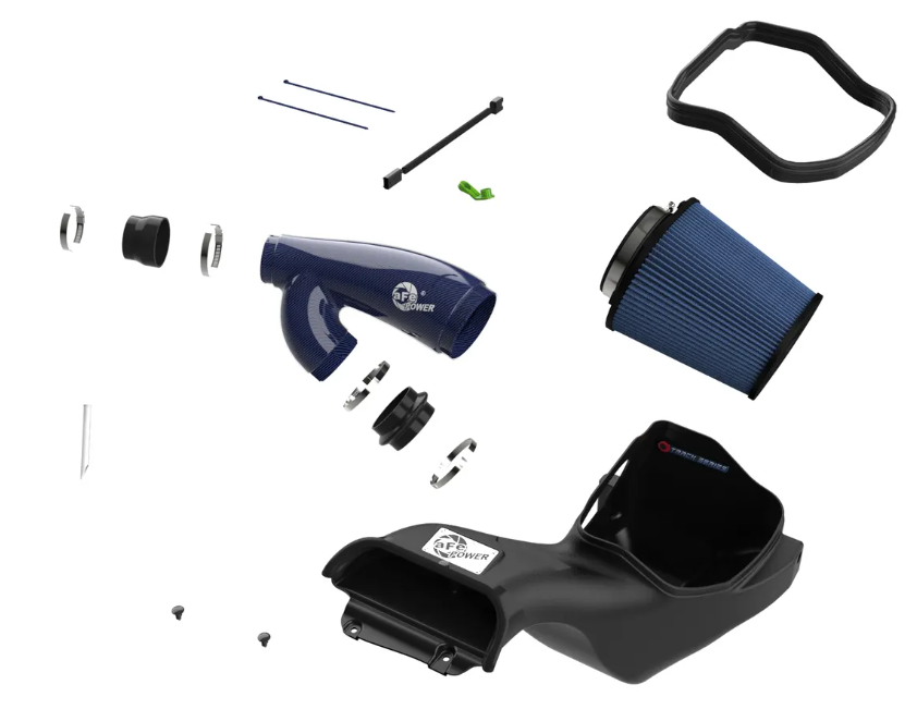 Track Series Blue Kevlar Carbon Fiber Cold Air Intake System w/ Pro 5R Filter