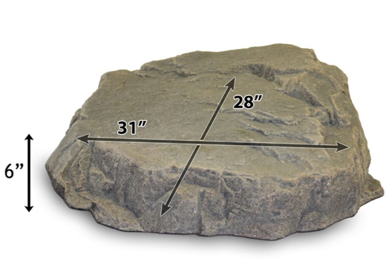6" H SHOW ROCK - FIELDSTONE GRAY