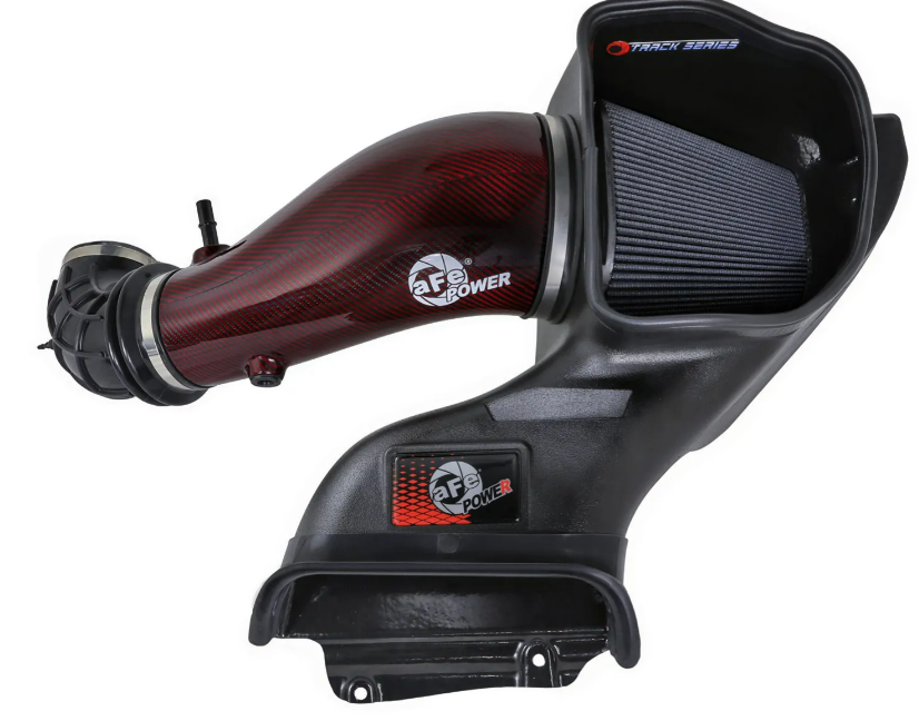 Track Series Red Kevlar Carbon Fiber Cold Air Intake System w/ Black Pro 5R Filter