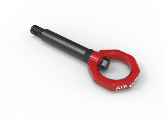 aFe CONTROL Rear Tow Hook Red