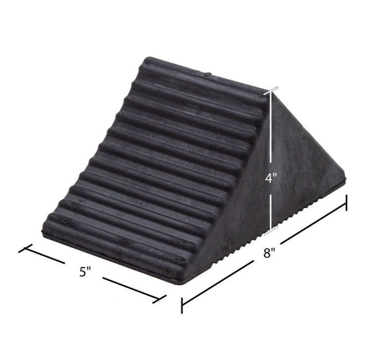 RUBBER WHEEL CHOCKS WITH EXTRA GRIP - SET OF TWO