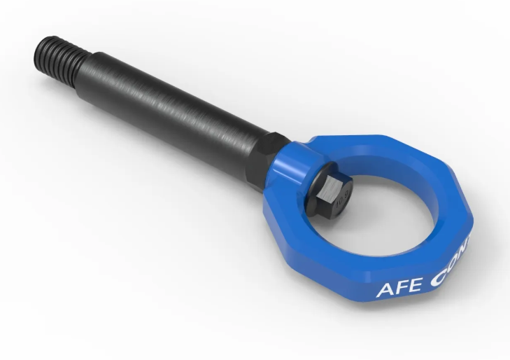 aFe CONTROL Rear Tow Hook Blue