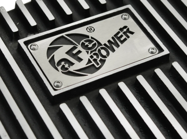 aFe POWER Pro Series Transmission Pan Black w/ Machined Fins
