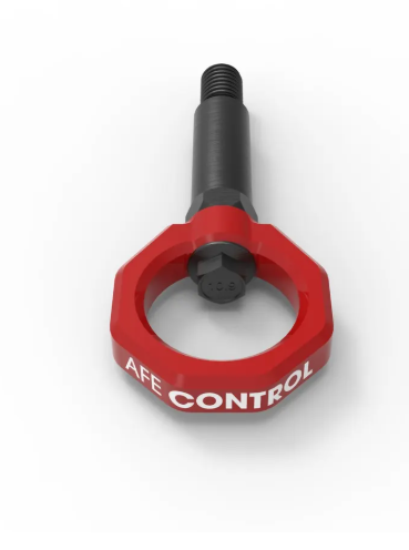 aFe CONTROL Front Tow Hook - Red