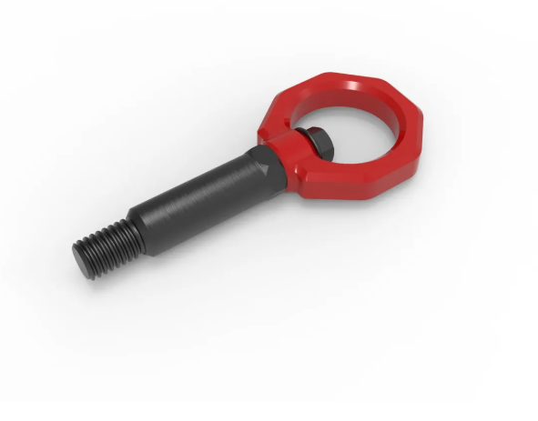 aFe CONTROL Front Tow Hook - Red