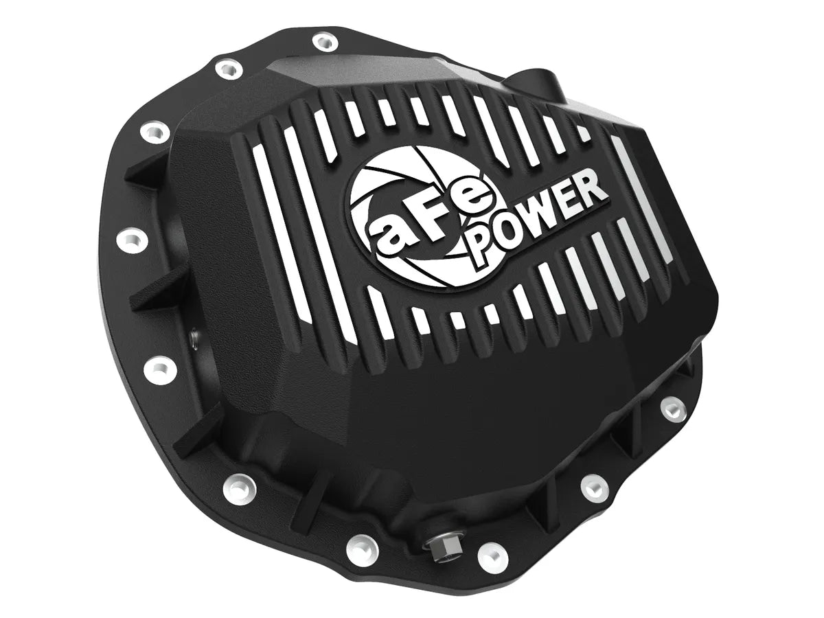 aFe POWER Pro Series Rear Differential Cover Black w/ Machined Fins