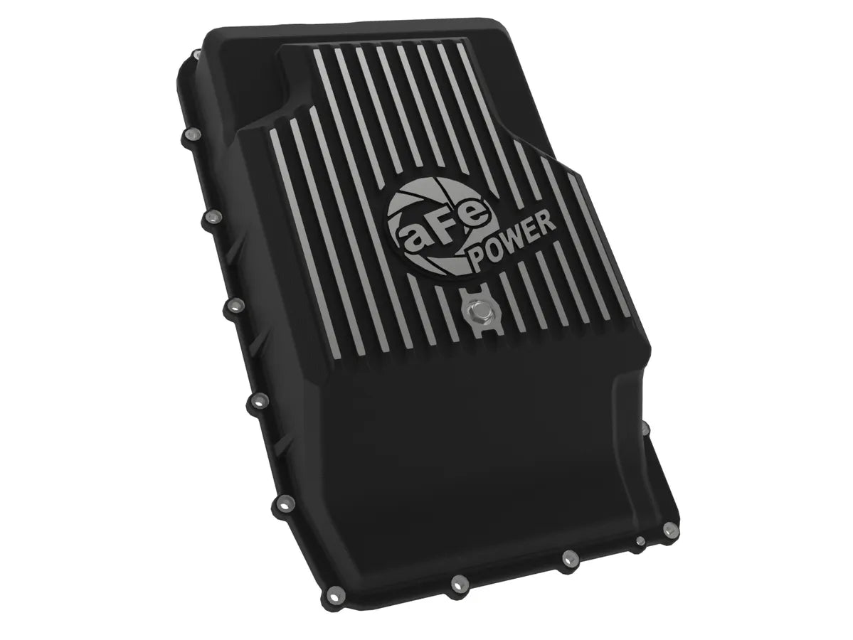 aFe POWER Pro Series Transmission Pan Black w/ Machined Fins