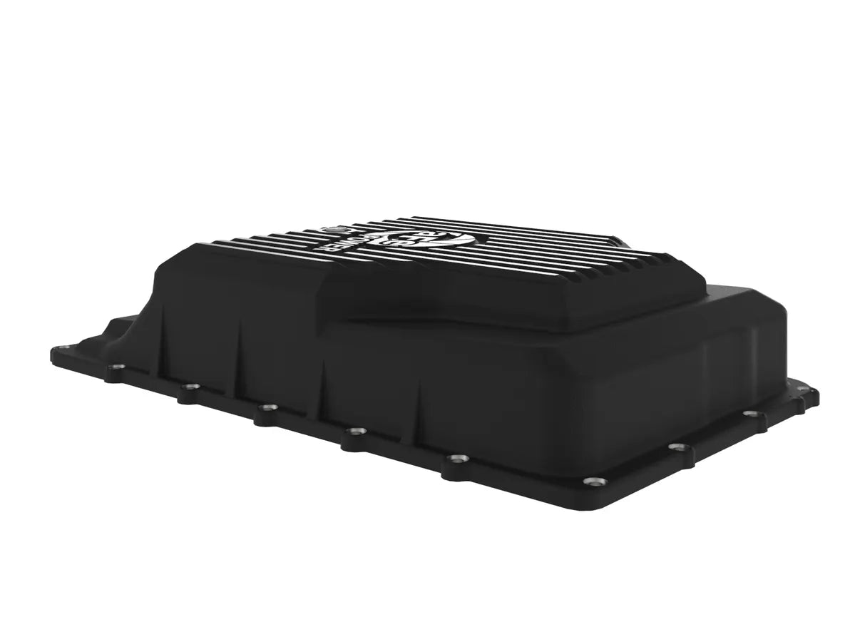 aFe POWER Pro Series Transmission Pan Black w/ Machined Fins