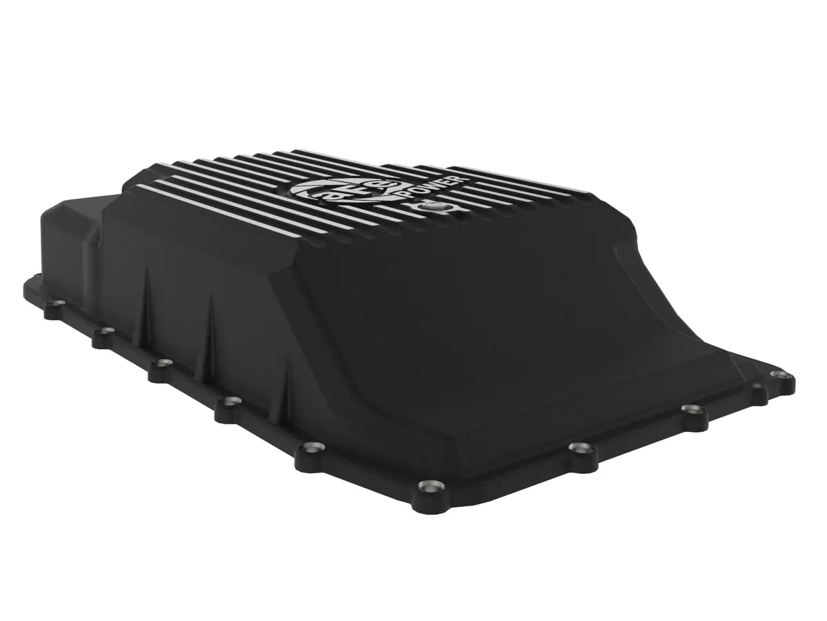 aFe POWER Pro Series Transmission Pan Black w/ Machined Fins