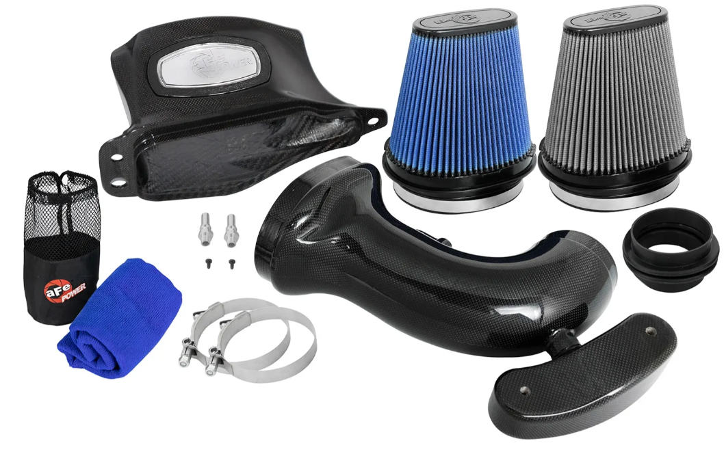 Black Series Momentum Carbon Fiber Cold Air Intake System w/Dual Filter Media