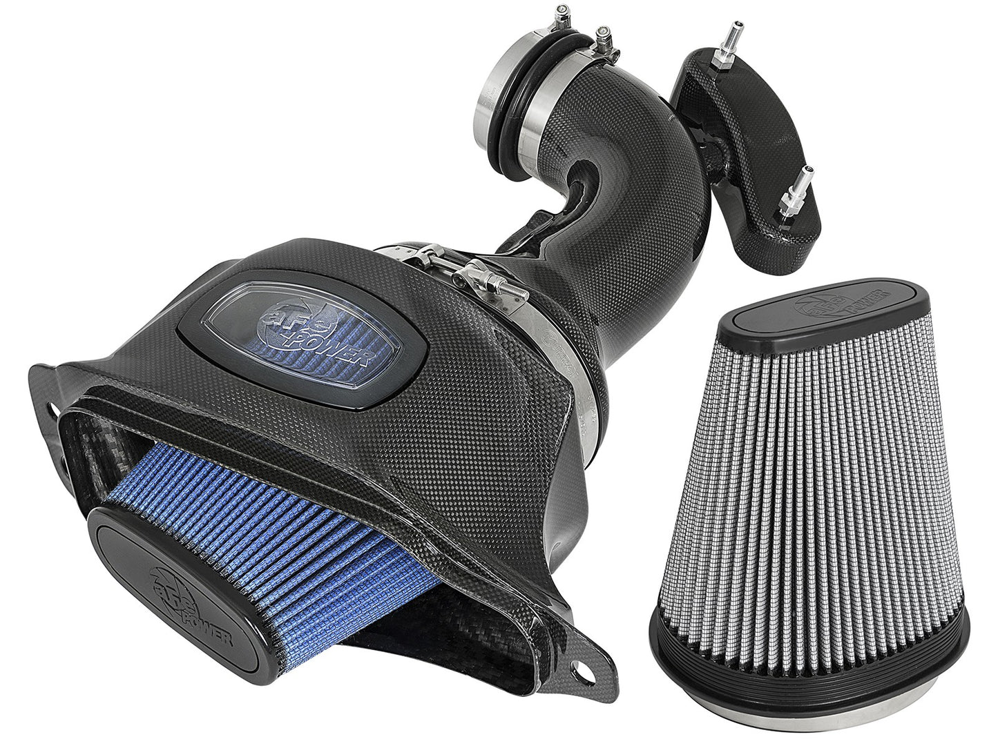 Black Series Momentum Carbon Fiber Cold Air Intake System w/Dual Filter Media