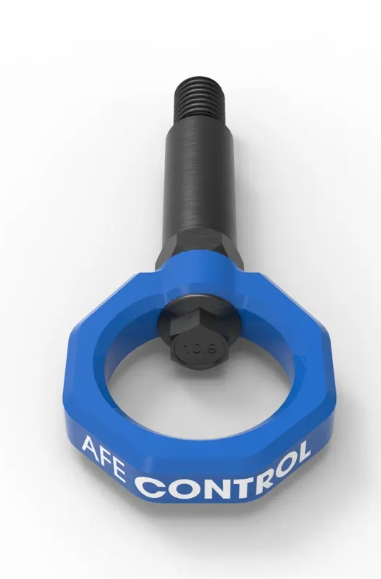 aFe CONTROL Front Tow Hook - Blue