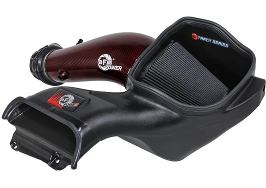 Track Series Red Kevlar Carbon Fiber Cold Air Intake System w/ Black Pro 5R Filter