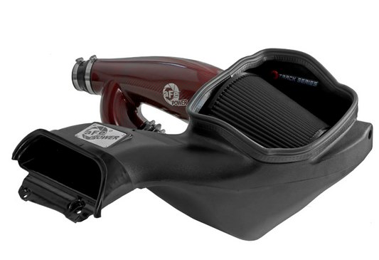 Track Series Red Kevlar Carbon Fiber Cold Air Intake System w/ Black Pro 5R Filter