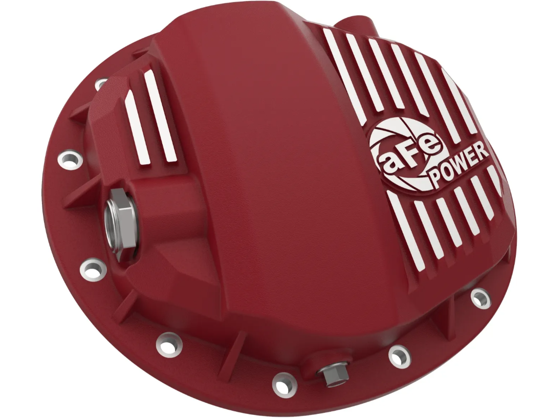 Pro Series Rear Differential Cover Red w/ Machined Fins