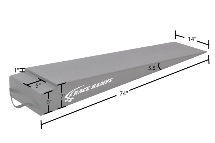 7" H TILT TRAILER RAMP – 5.5 DEGREE APPROACH ANGLE