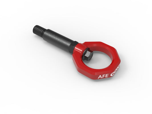 aFe CONTROL Front Tow Hook - Red