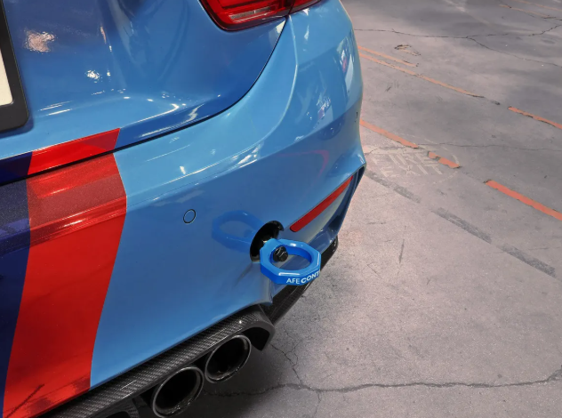 aFe CONTROL Rear Tow Hook Blue