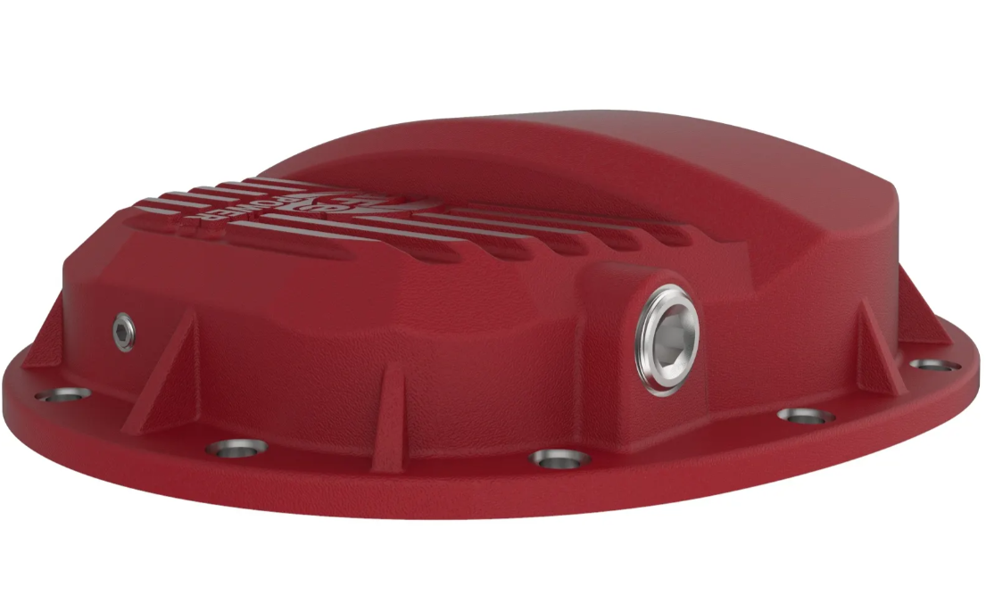 Pro Series Rear Differential Cover Red w/ Machined Fins
