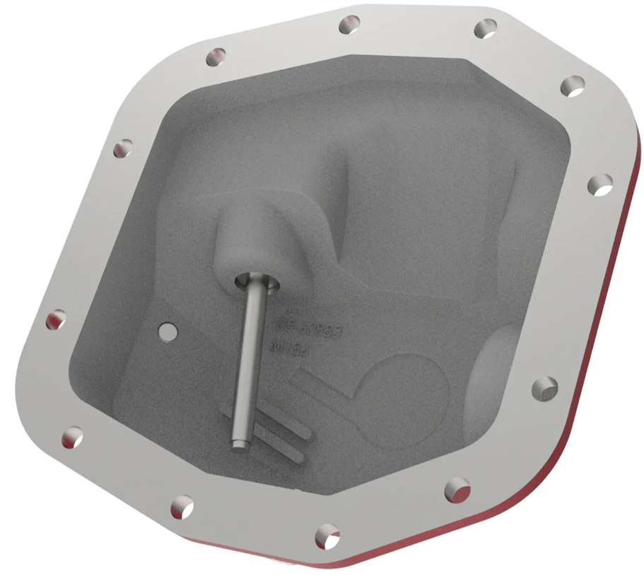 Pro Series Front Differential Cover Red w/ Machined Fins